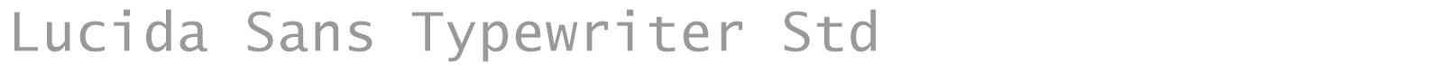 Lucida Sans Typewriter Std font preview