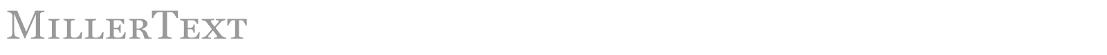MillerText font preview