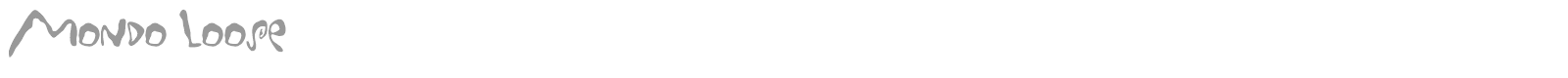 Mondo font preview