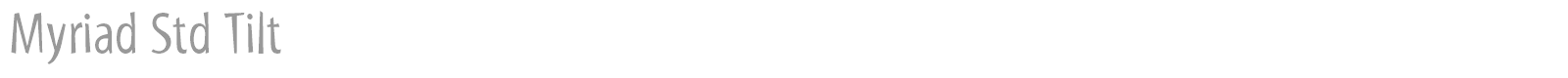 Myriad Std font preview