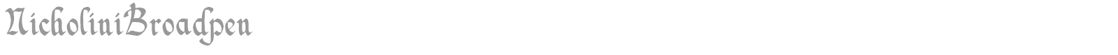 NicholiniBroadpen font preview