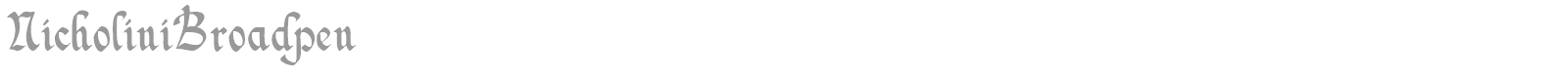 NicholiniBroadpen font preview