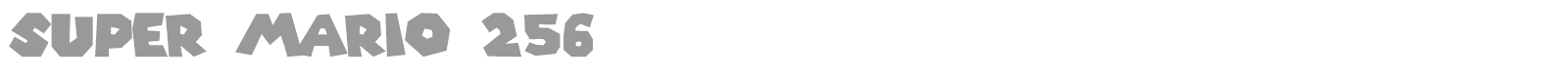 Super Mario 256 font preview