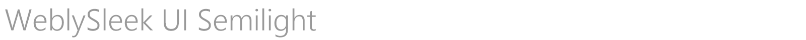 Webly Sleek font preview