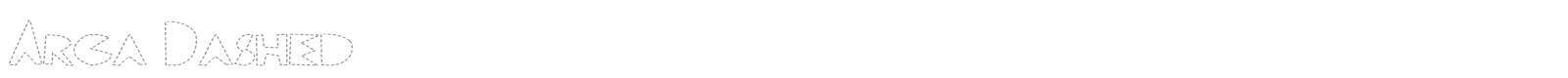 Arca Dashed font preview