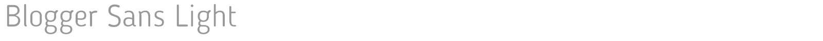Blogger Sans font preview