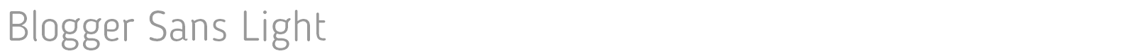 Blogger Sans font preview