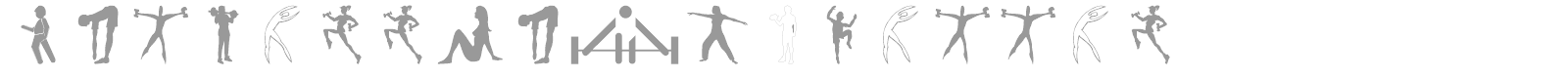 Fitness Silhouettes font preview