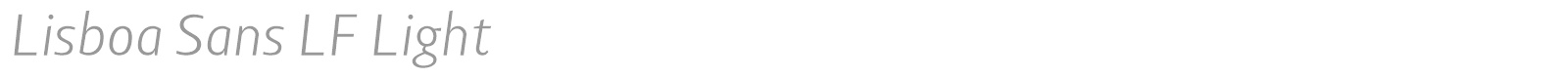Lisboa Sans LF Light font preview