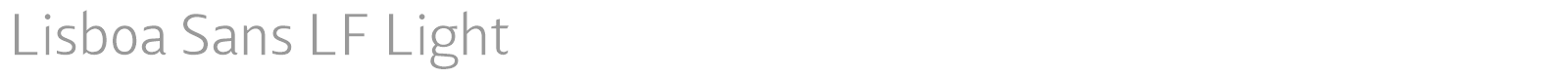Lisboa Sans LF Light font preview