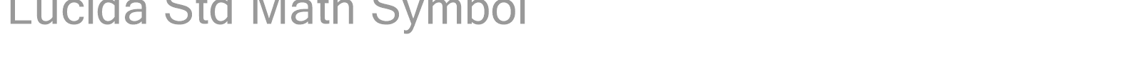 Lucida Math Std font preview