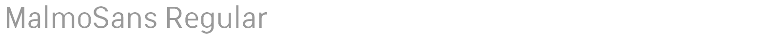 MalmoSans Regular font preview