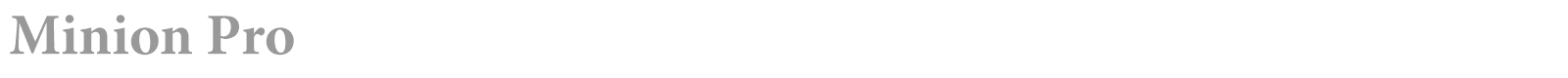 Minion Pro font preview