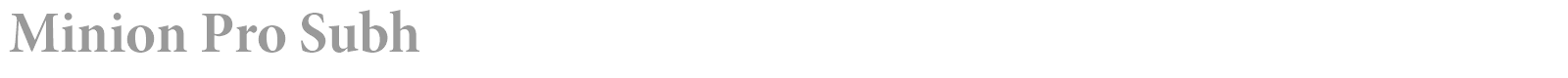 Minion Pro font preview