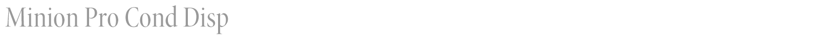 Minion Pro font preview