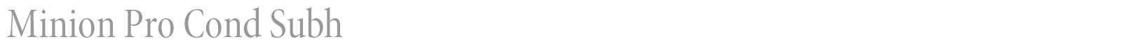 Minion Pro font preview