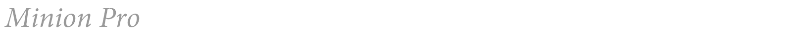 Minion Pro font preview