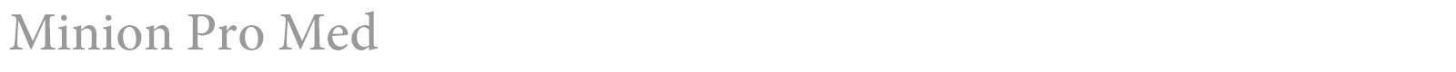 Minion Pro font preview