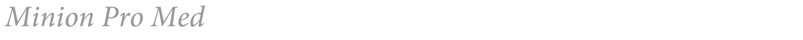 Minion Pro font preview