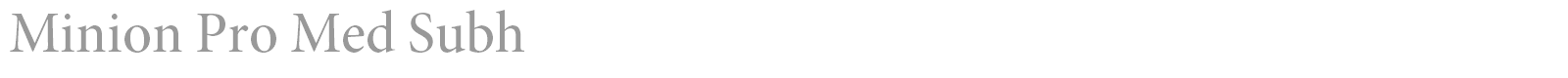 Minion Pro font preview