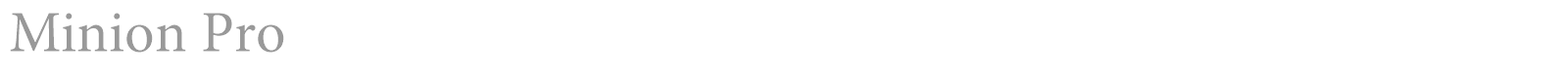 Minion Pro font preview