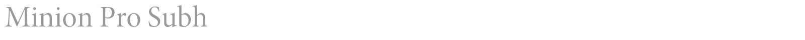 Minion Pro font preview