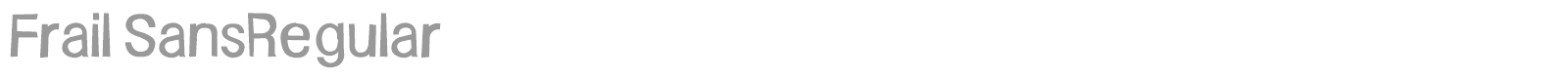 Frail font preview