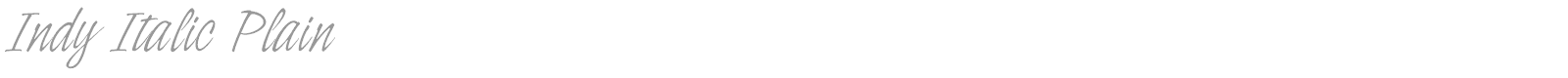 Indy Italic font preview