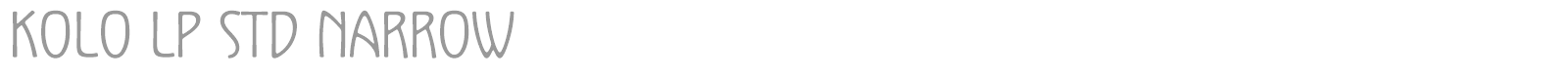 Kolo LP Std font preview