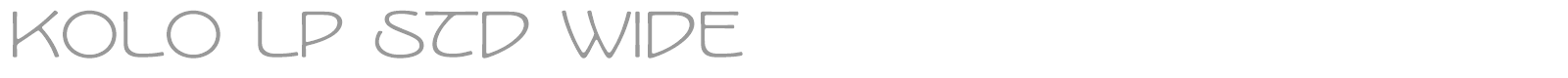 Kolo LP Std font preview