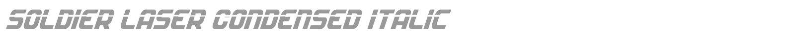 Soldier Laser Condensed Italic font preview
