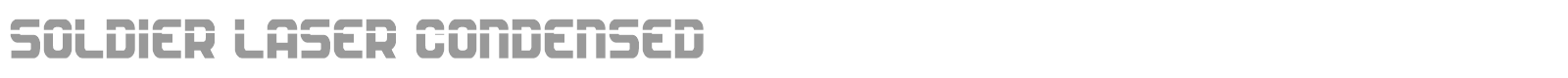 Soldier Laser Condensed font preview