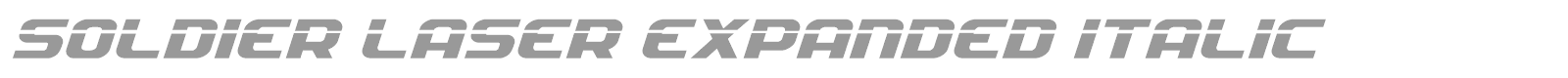 Soldier Laser Expanded Italic font preview