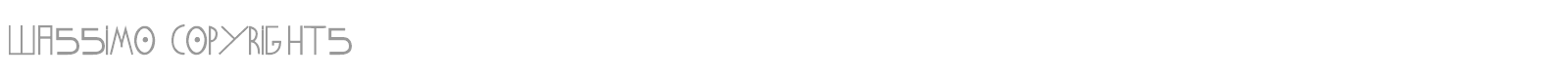 WASSIMO Copyrights font preview