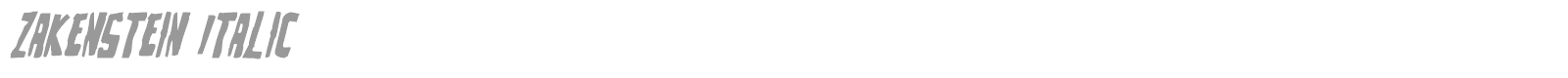 Zakenstein Italic font preview