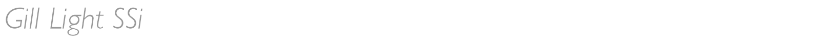 Gill Light SSi font preview