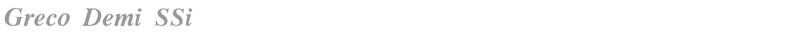 Greco Demi SSi font preview