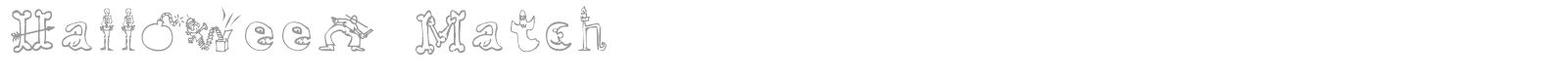 Halloween Match font preview