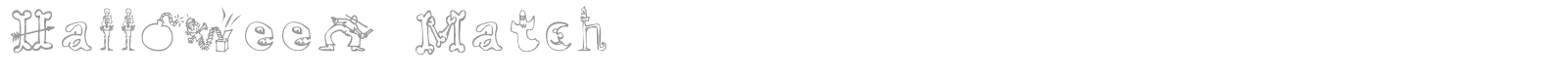 Halloween Match font preview