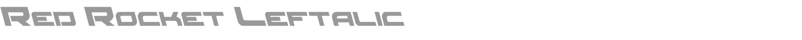 Red Rocket Leftalic font preview