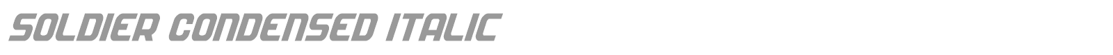 Soldier Condensed Italic font preview