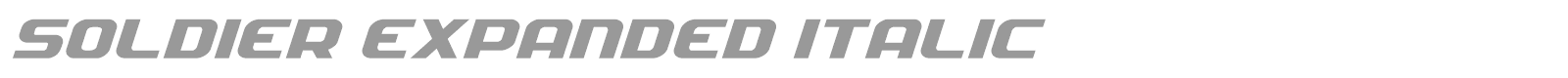 Soldier Expanded Italic font preview