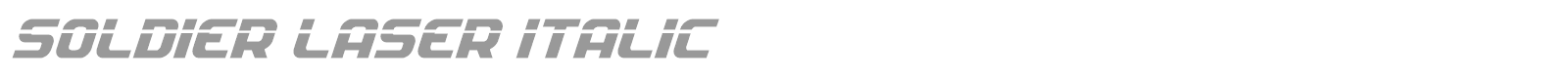 Soldier Laser Italic font preview