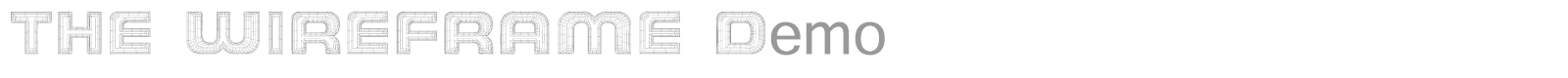 The Wireframe font preview