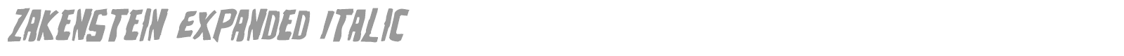 Zakenstein Expanded Italic font preview