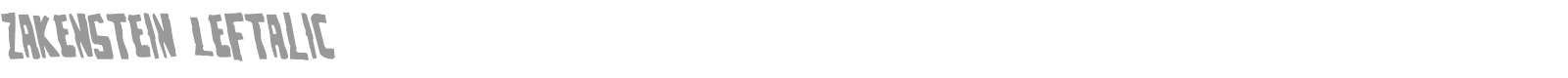 Zakenstein Leftalic font preview