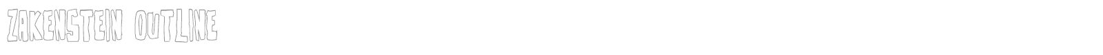 Zakenstein Outline font preview