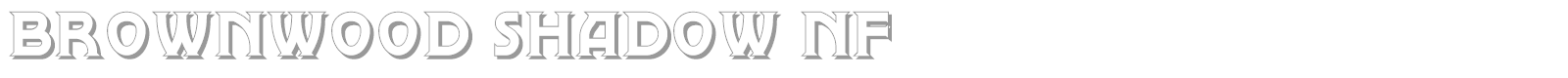 Brownwood Shadow font preview