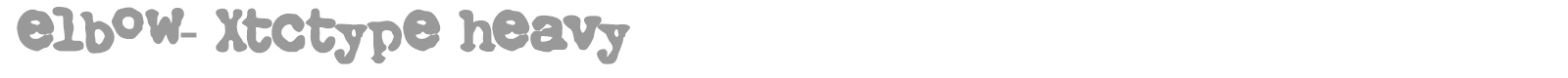 Elbow-xtctype font preview
