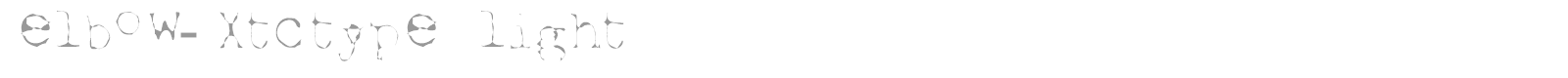 Elbow-xtctype font preview